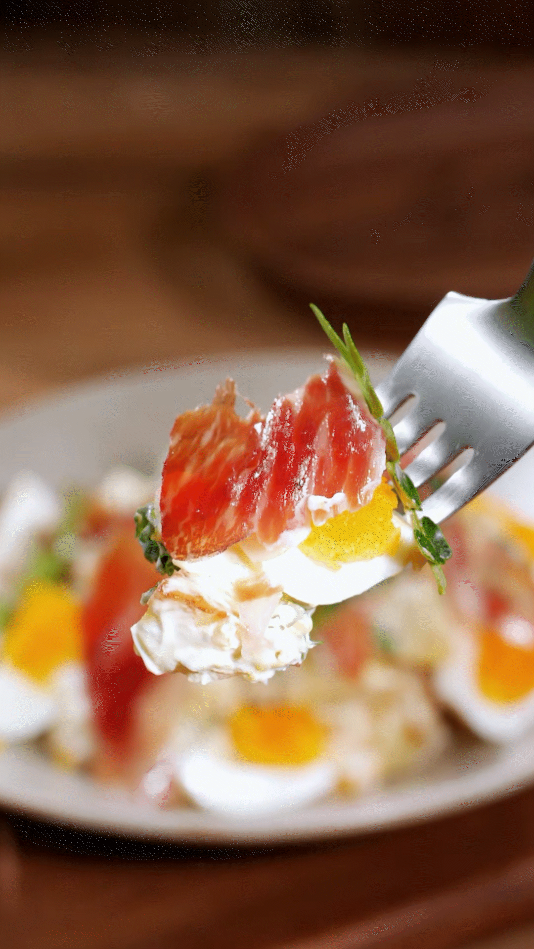 最后放上巴瑪火腿即可